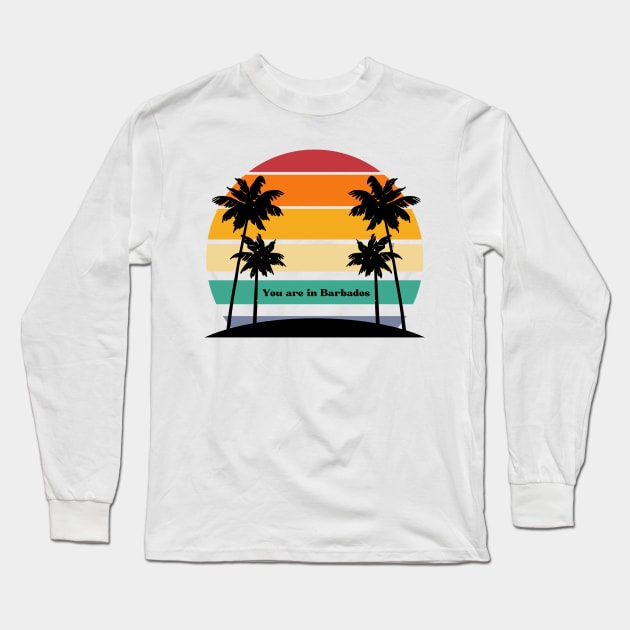 "You are in Barbados" a Neville Goddard inspired sticker Long Sleeve T-Shirt by LivingWellness